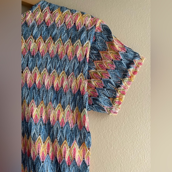 New Vintage Knit Top Multi Colored Size S-M - Picture 6 of 8